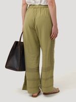 Pantalón Lino Orgánico Mujer Fuji Verde Rockford