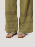 Pantalón Lino Orgánico Mujer Fuji Verde Rockford
