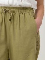 Pantalón Lino Orgánico Mujer Fuji Verde Rockford