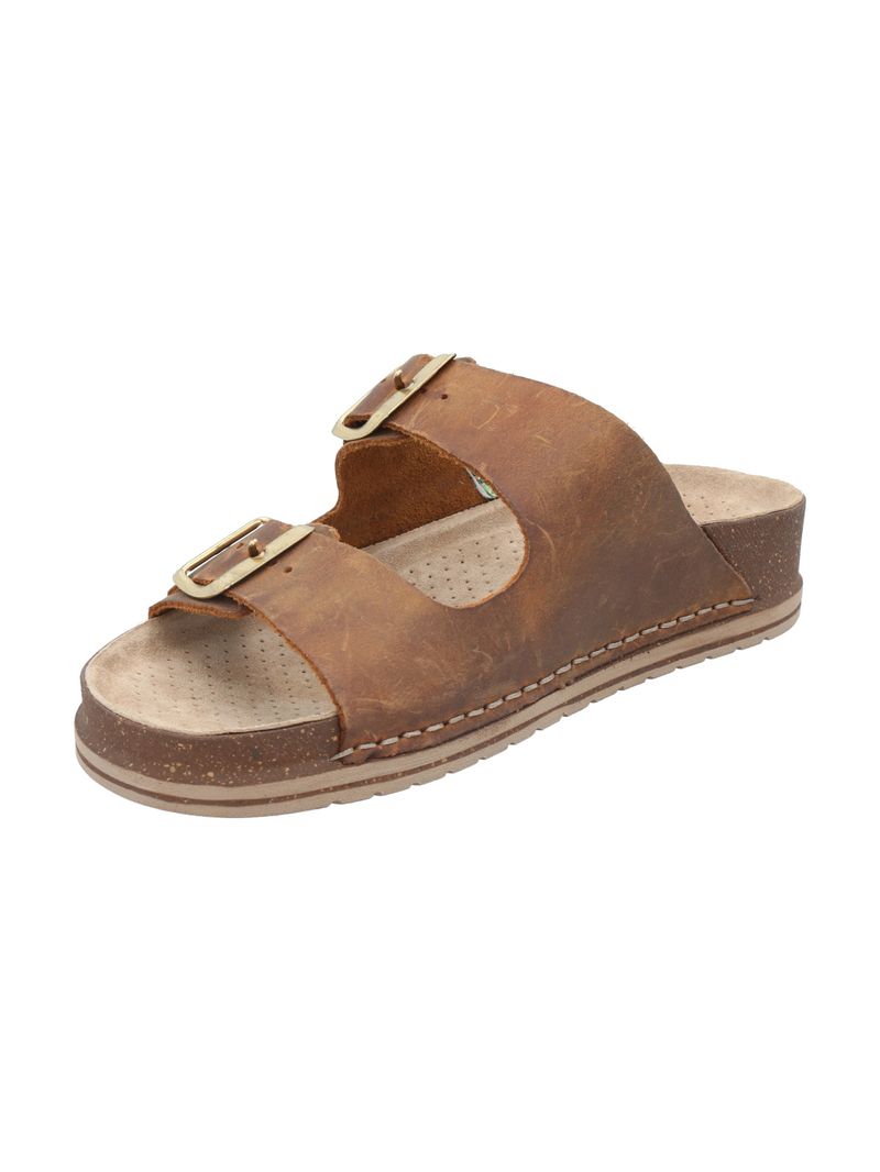 Sandalia Cuero Mujer Rosine Café Rockford