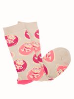 Calcetín Algodón Mujer C Cat Beige/Crudo Azaleia