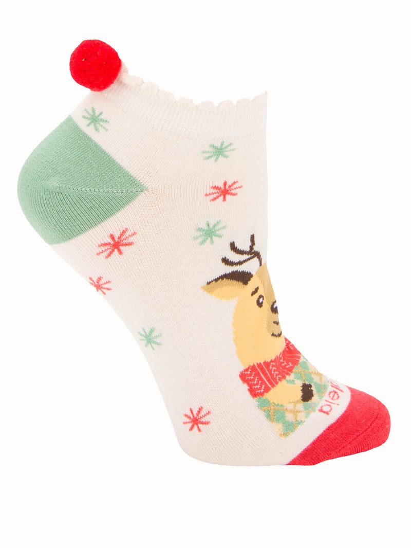 Calcetín Algodón Mujer Ped St Reno Beige/Crudo Azaleia