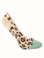 Calcetín Algodón Mujer Inv Ani Print Café Azaleia