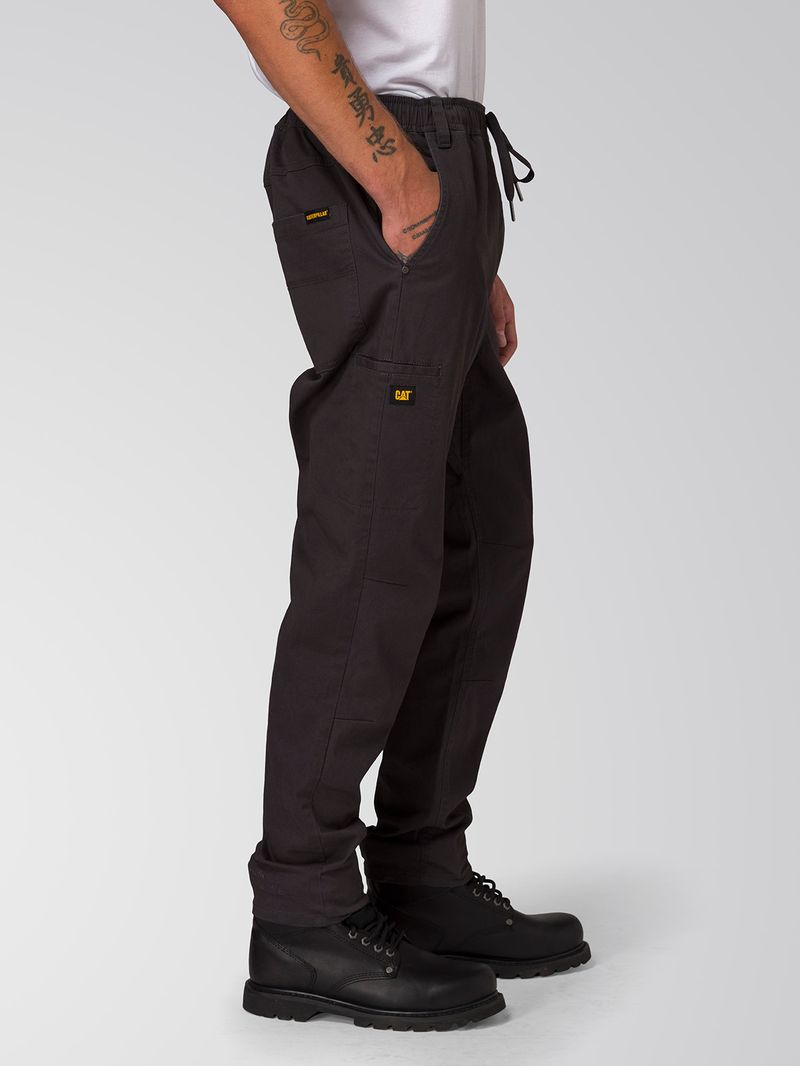 Pantalón Twill Hombre Stretch Utility Negro CAT