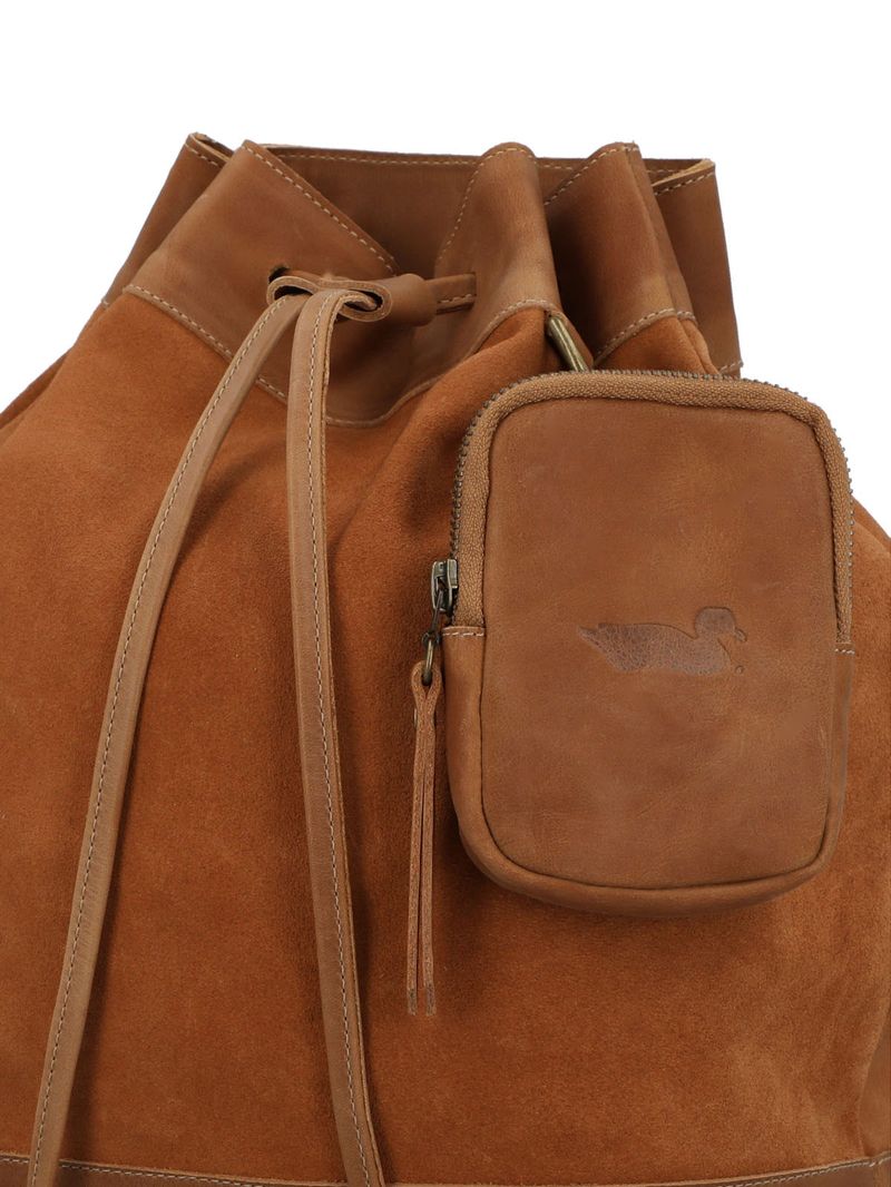 Mochila Cuero Mujer Gene Back Café Rockford