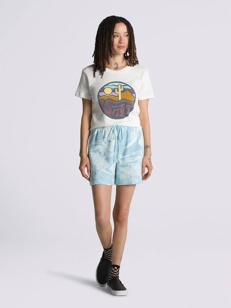 Pantalón Marble Print Short Blue Glow