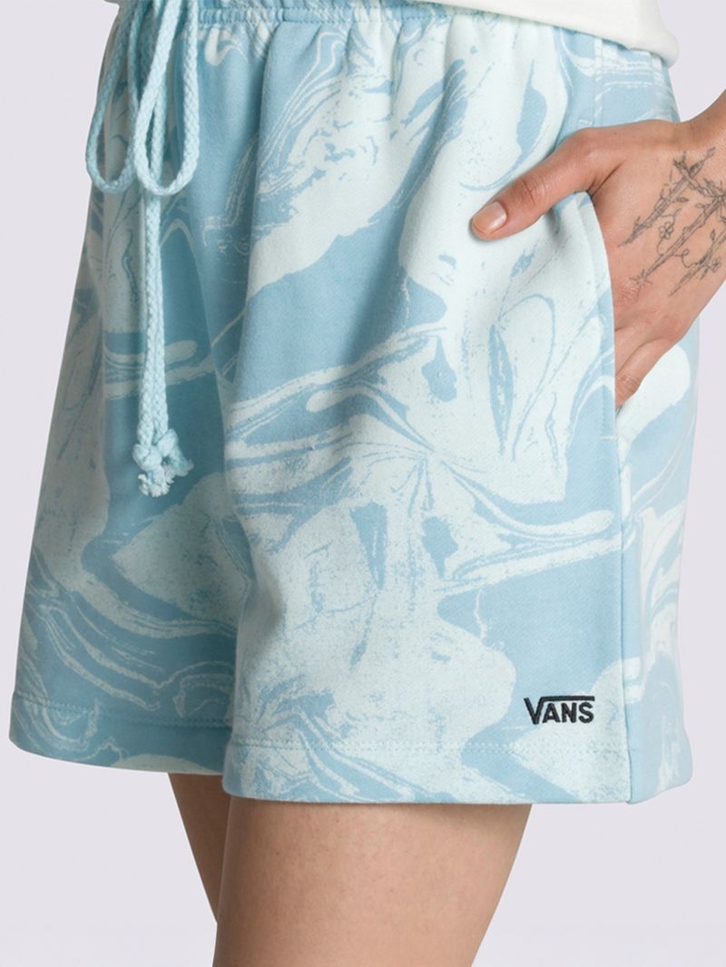 Pantalón Marble Print Short Blue Glow