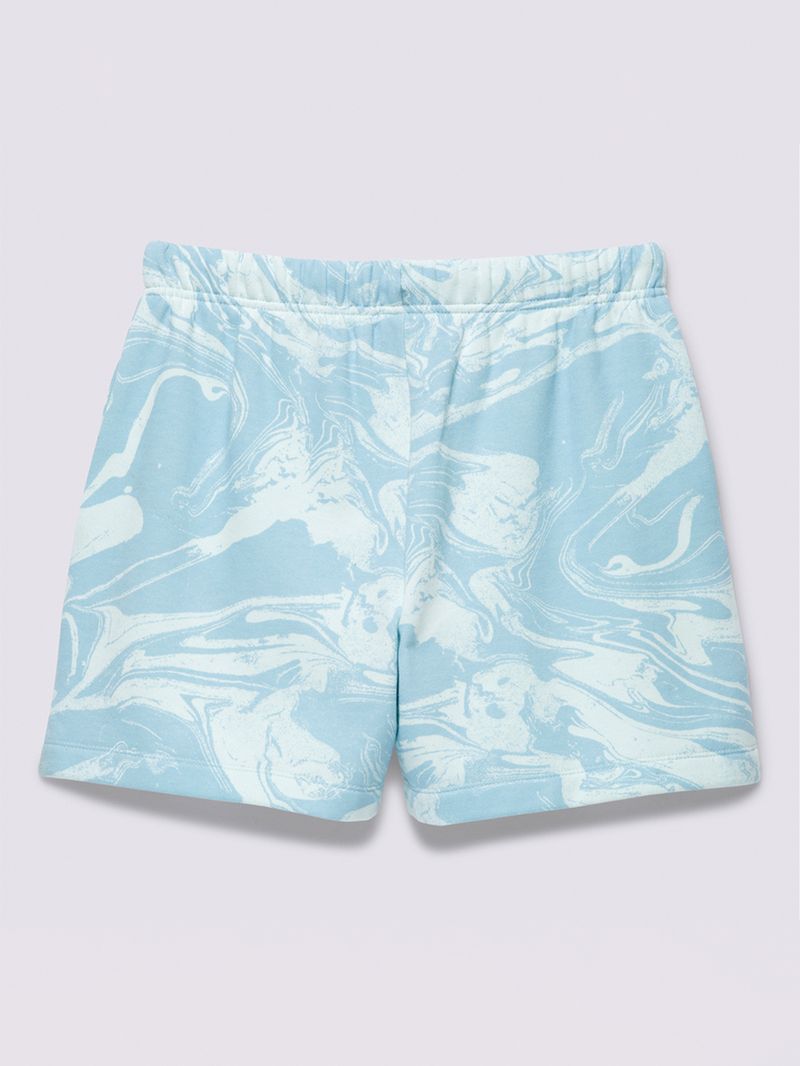 Pantalón Marble Print Short Blue Glow