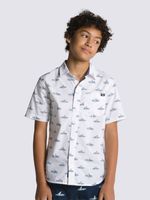 Camisa Shark Fin Woven SS (8-14 Años) White