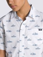 Camisa Shark Fin Woven SS (8-14 Años) White