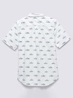 Camisa Shark Fin Woven SS (8-14 Años) White