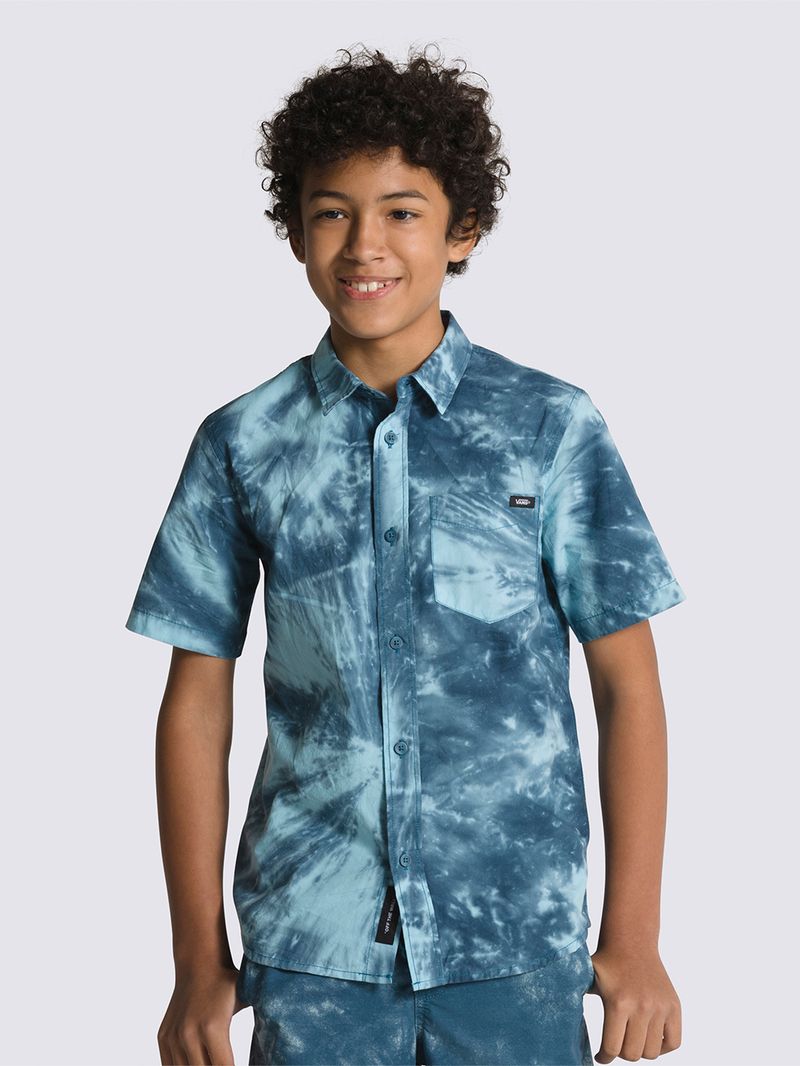 Camisa Viewside Woven SS (8-14 Años) Vans Teal