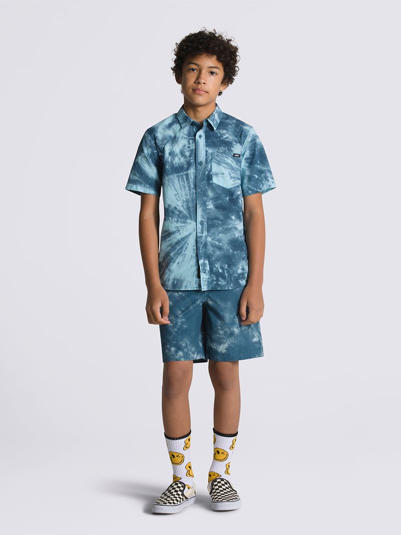Camisa Viewside Woven SS (8-14 Años) Vans Teal