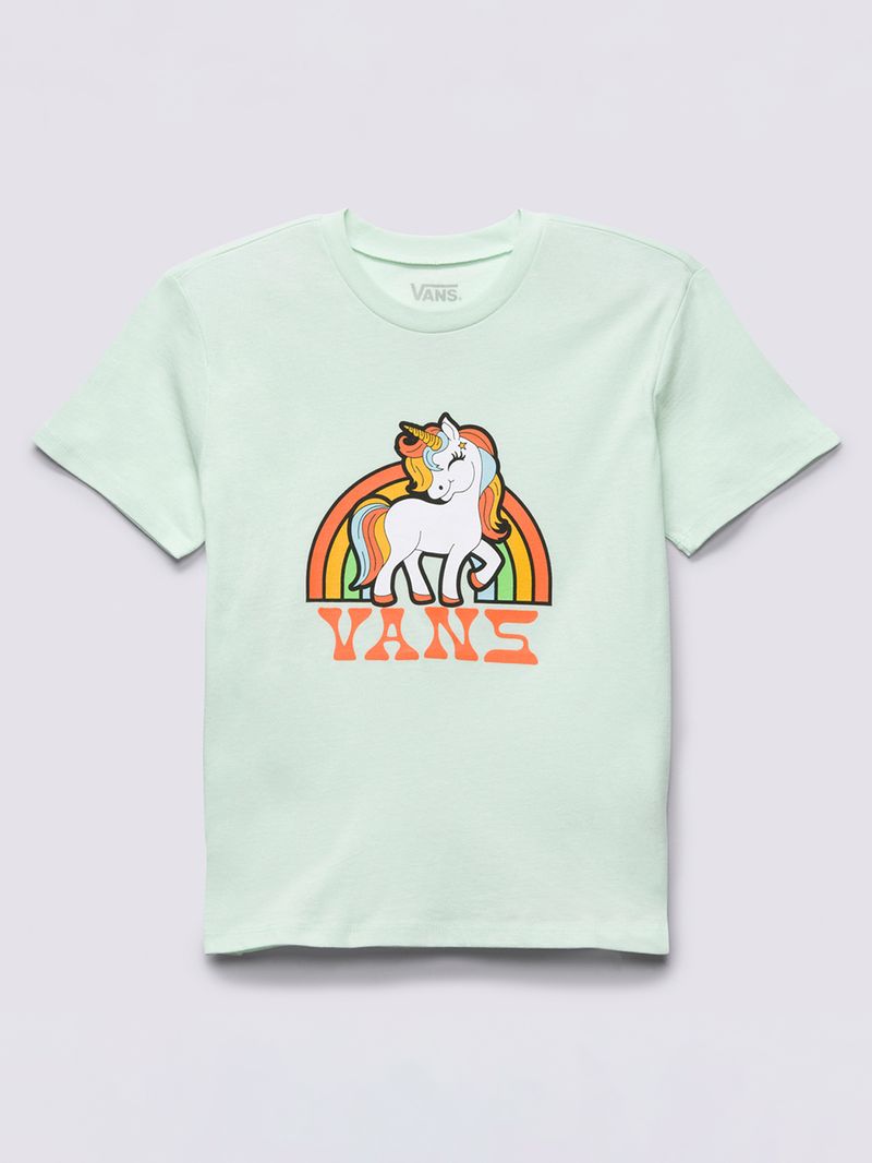 Polera Unicorn Rainbow Crew (8-14 Años) Clearly Aqua