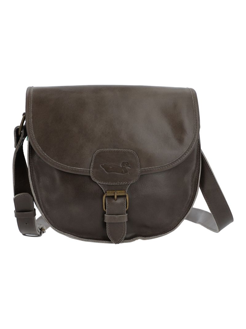 Cartera Cuero Mujer Gavin Saddle Gris Rockford