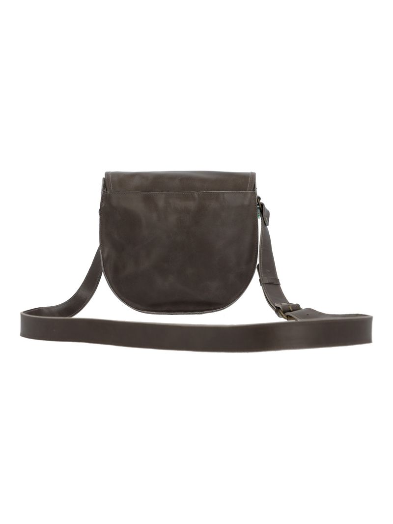 Cartera Cuero Mujer Gavin Saddle Gris Rockford