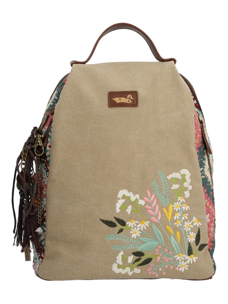 Mochila Textil Mujer Jointi Back Beige Rockford