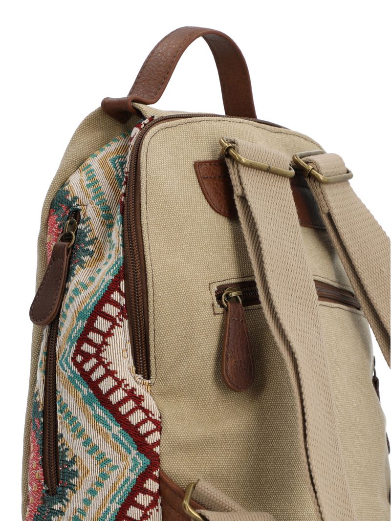 Mochila Textil Mujer Jointi Back Beige Rockford