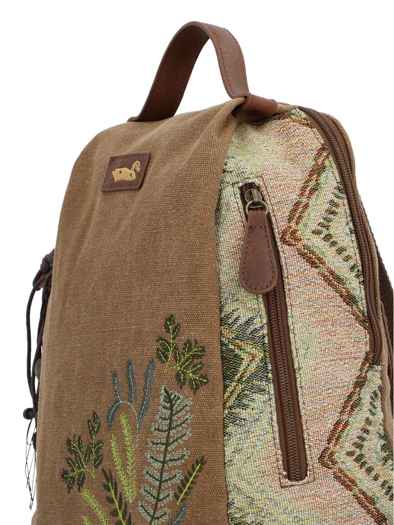 Mochila Textil Mujer Jointi Back Café Rockford