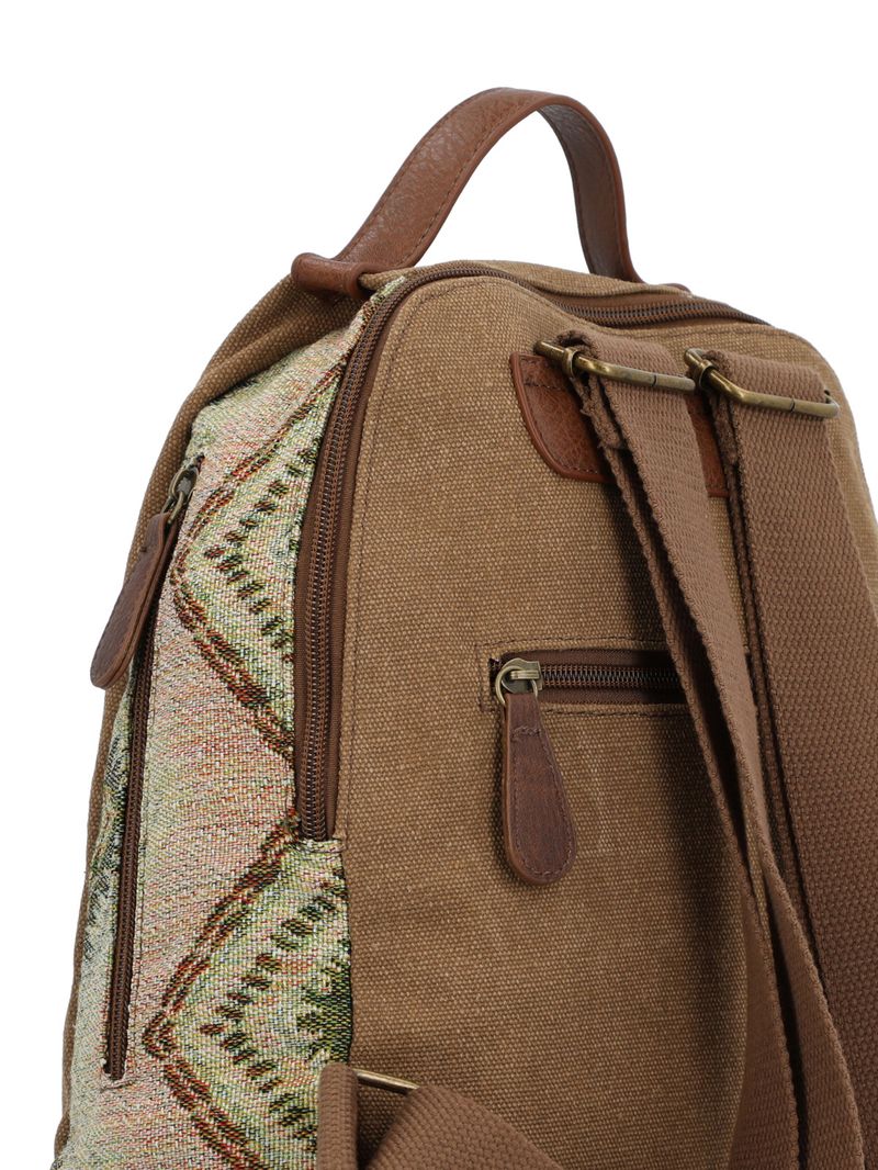 Mochila Textil Mujer Jointi Back Café Rockford