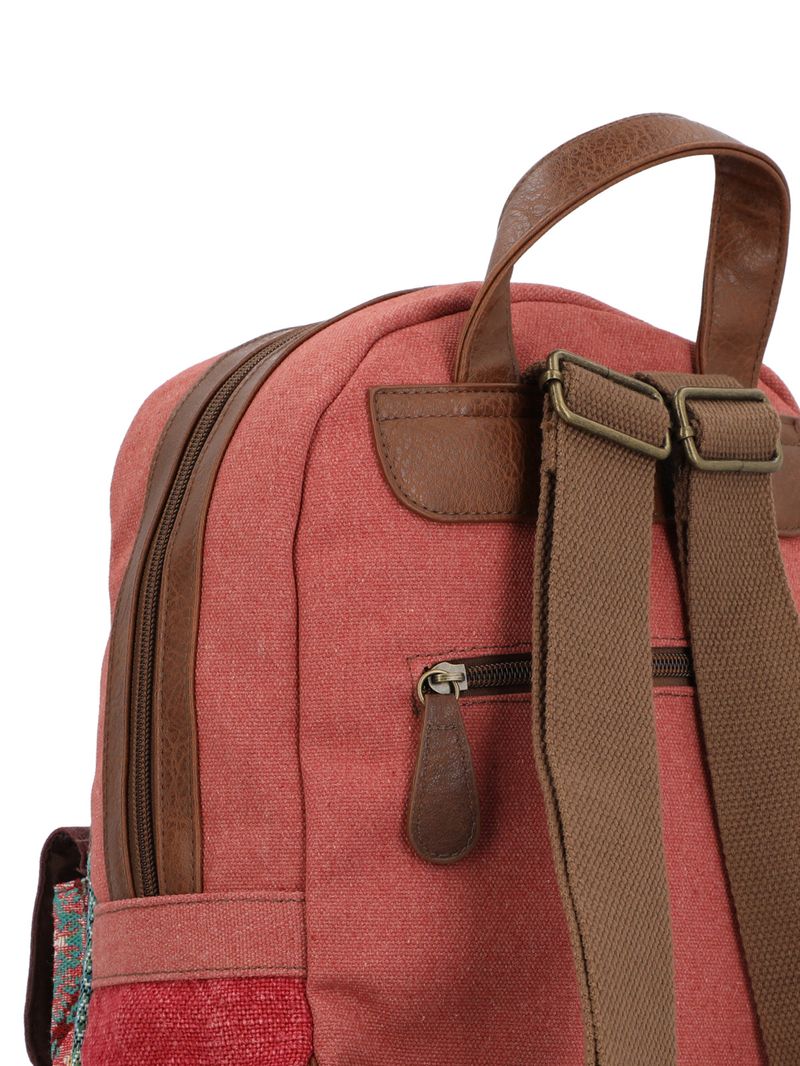 Mochila Textil Mujer Nahili Back Rojo Rockford