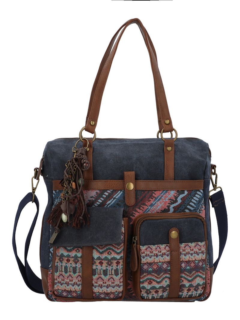 Cartera Textil Mujer Atzi Bag Azul Rockford