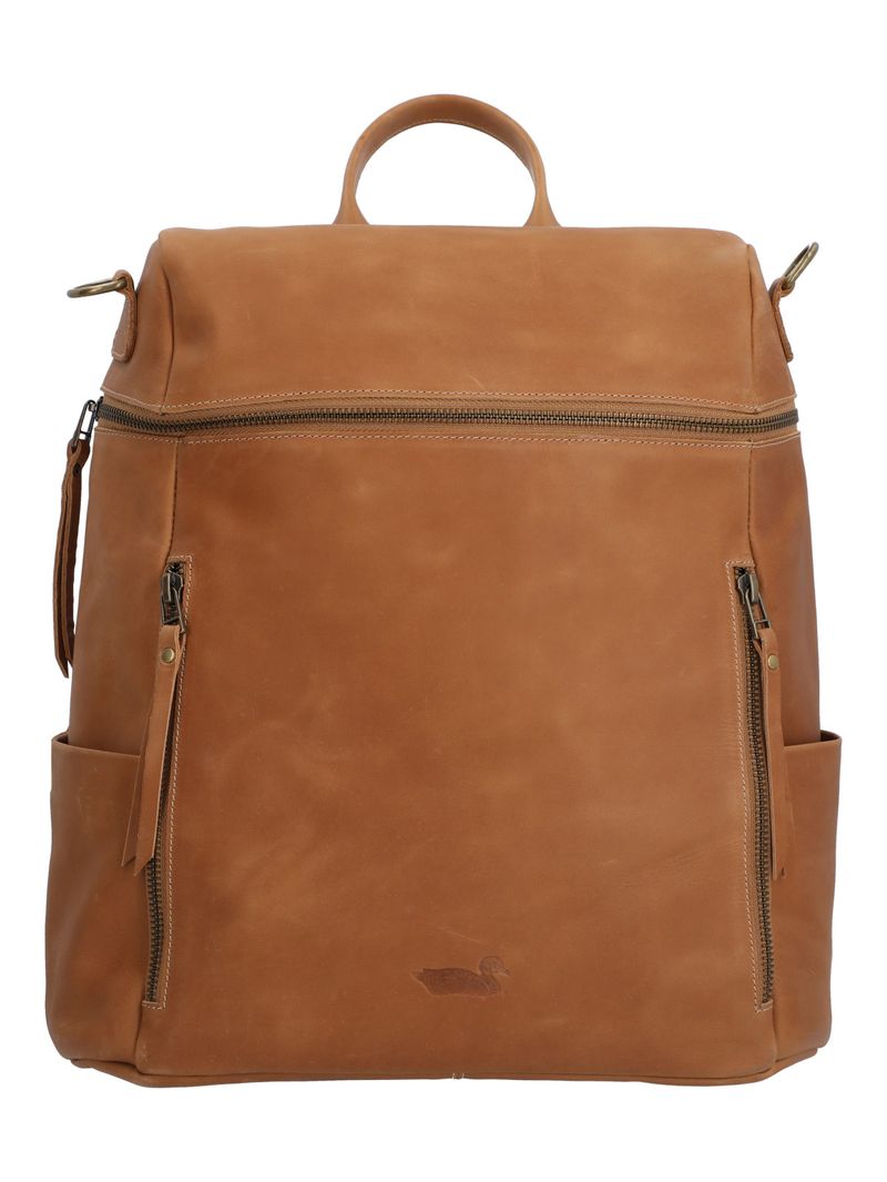 Mochila Cuero Mujer Grace Back Café Rockford