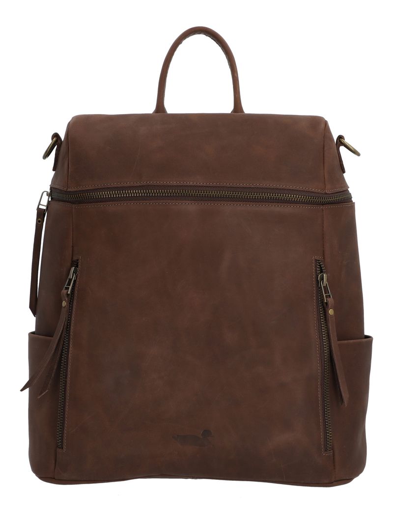 Mochila Cuero Mujer Grace Back Café Rockford