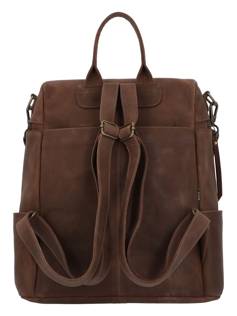 Mochila Cuero Mujer Grace Back Café Rockford