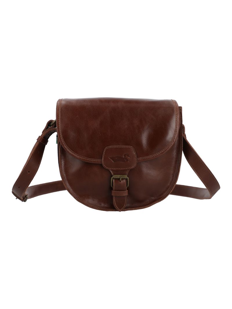 Cartera Cuero Mujer Gavin Saddle Café Rockford