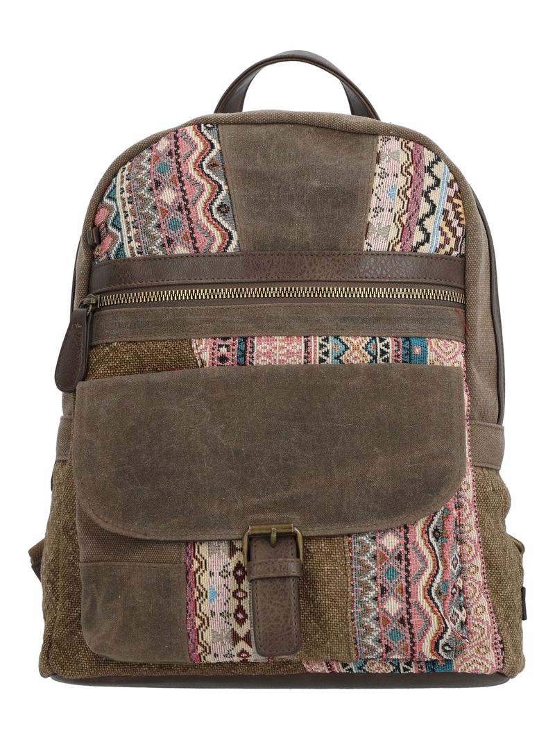 Mochila Textil Mujer Nahili Back Café Rockford