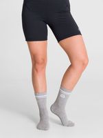 Calcetin Mujer 2 Pack Quarter Gris Bsoul