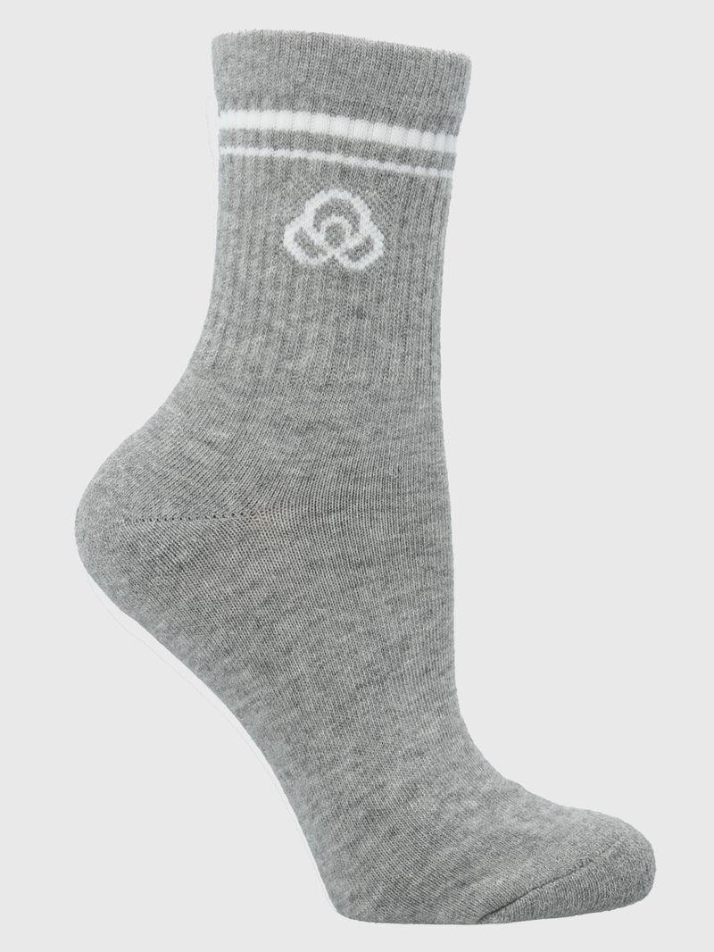 Calcetin Mujer 2 Pack Quarter Gris Bsoul