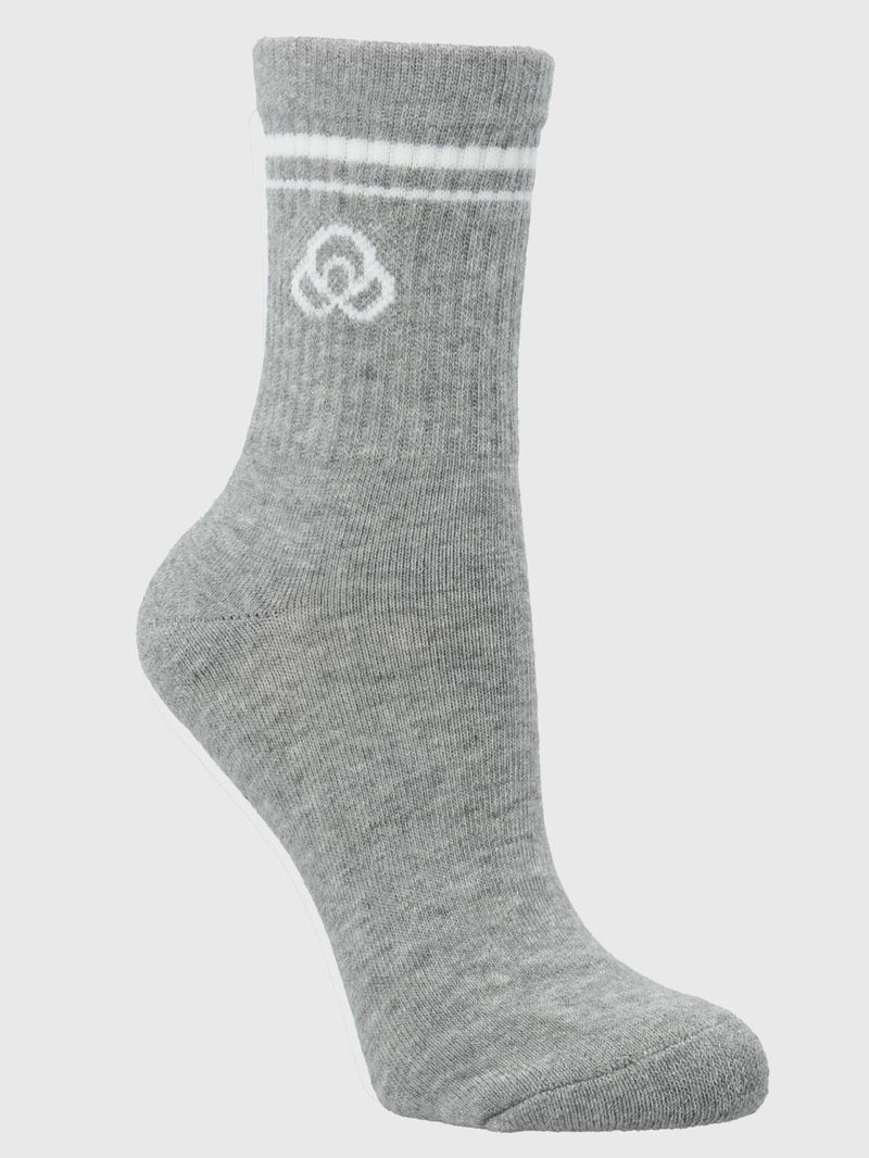 Calcetin Mujer 2 Pack Quarter Gris Bsoul