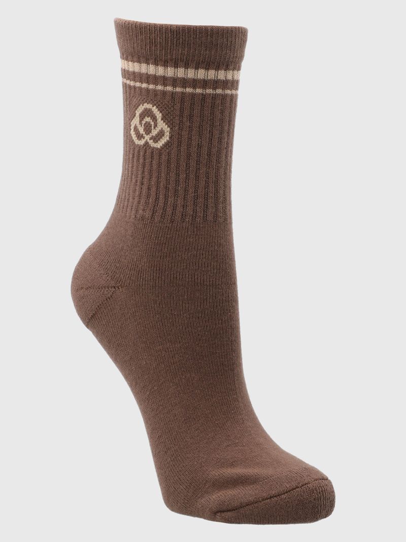 Calcetin Mujer 2 Pack Quarter Lurex Café Bsoul