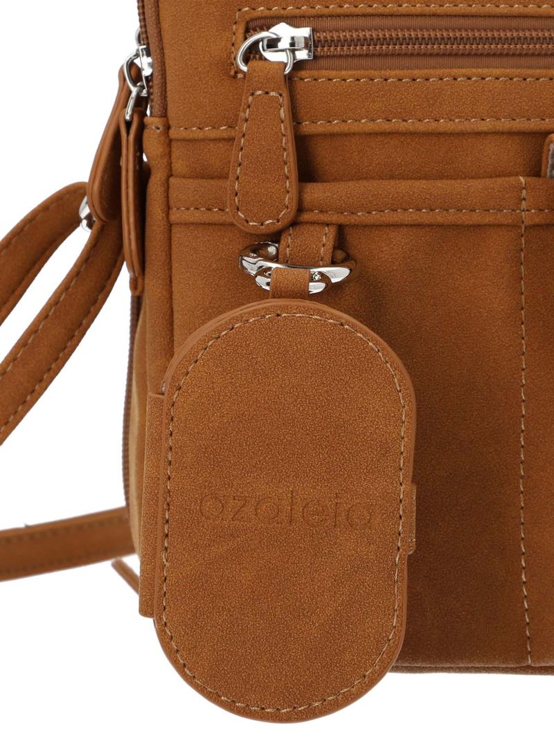 Cartera Mujer Harmony Cross Caramel Azaleia