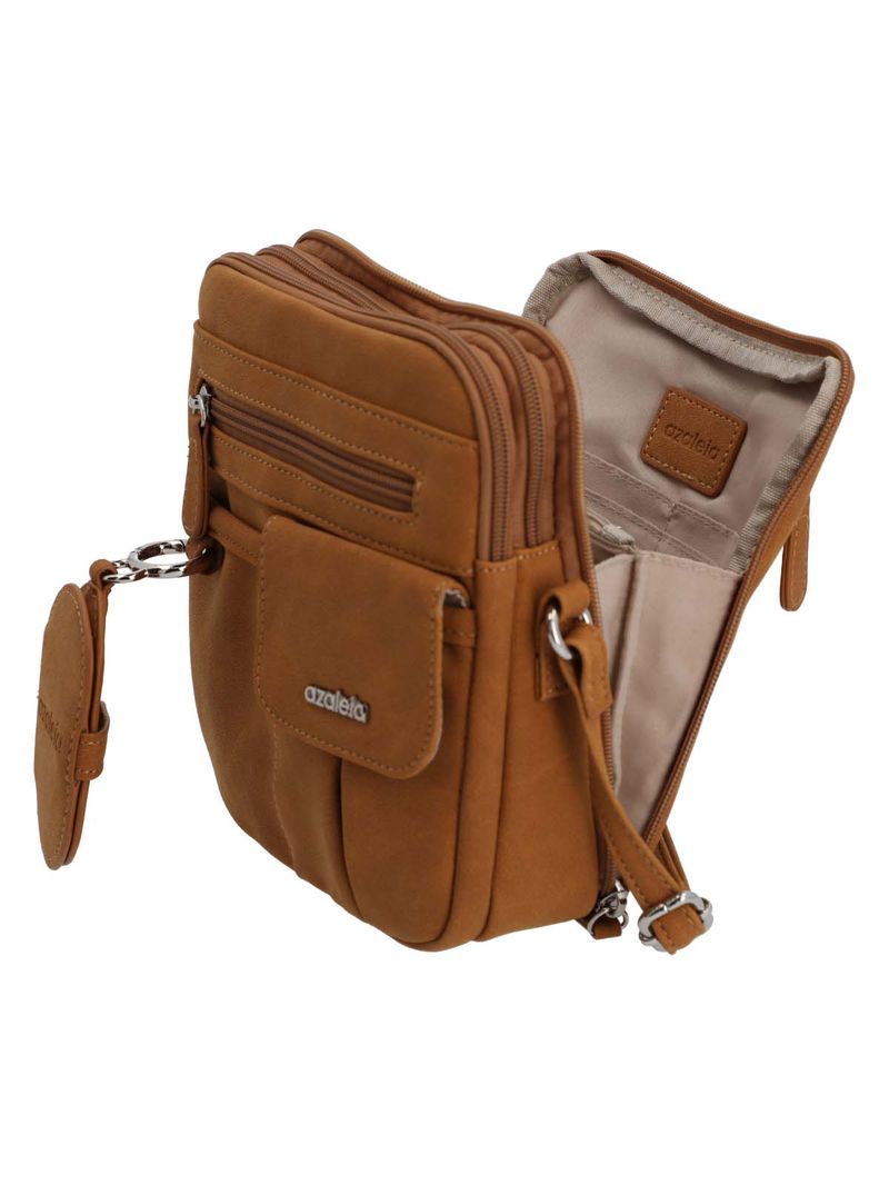 Cartera Mujer Harmony Cross Caramel Azaleia