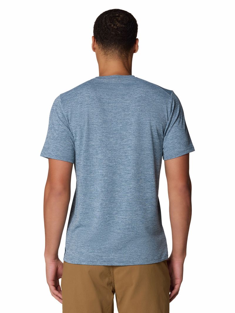 Polera Manga Corta Hombre Sunblocker  Azul Mountain Hardwear