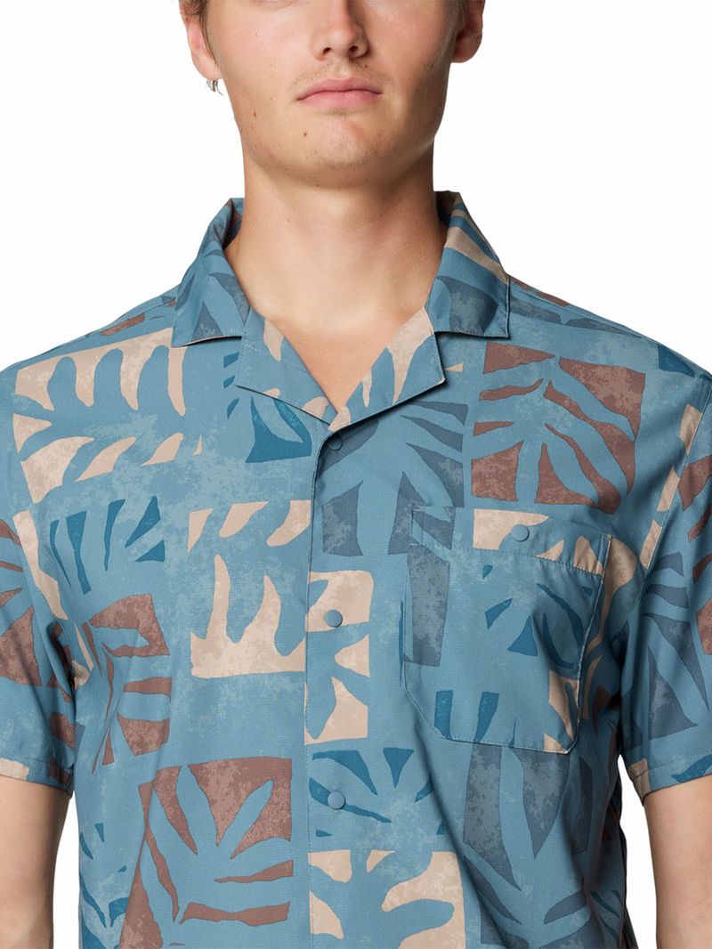 Camisa Manga Corta Trail Sender Azul Mountain Hardwear