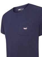 Polera Algodón Orgánico Hombre Drake Azul Rockford