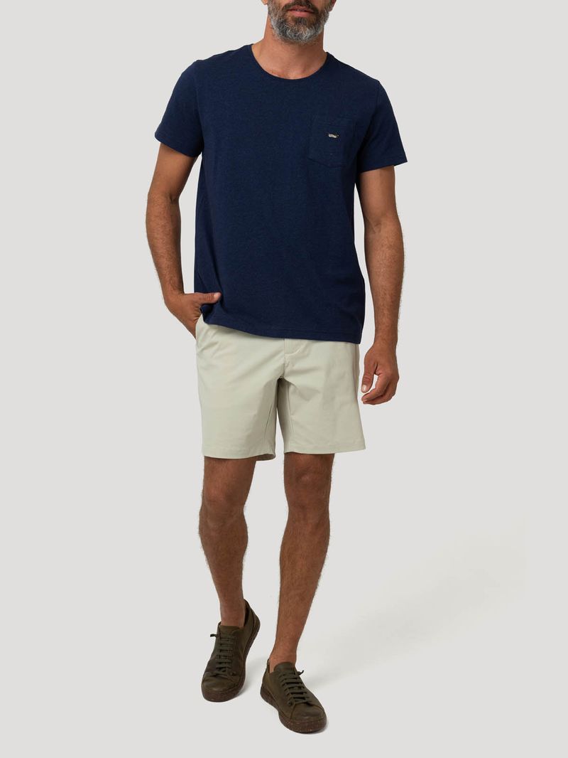 Polera Algodón Orgánico Hombre Drake Azul Rockford