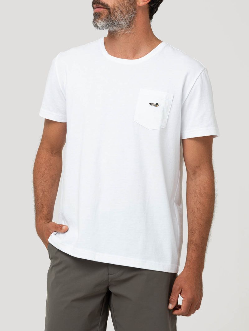 Polera Algodón Orgánico Hombre Drake Blanco Rockford