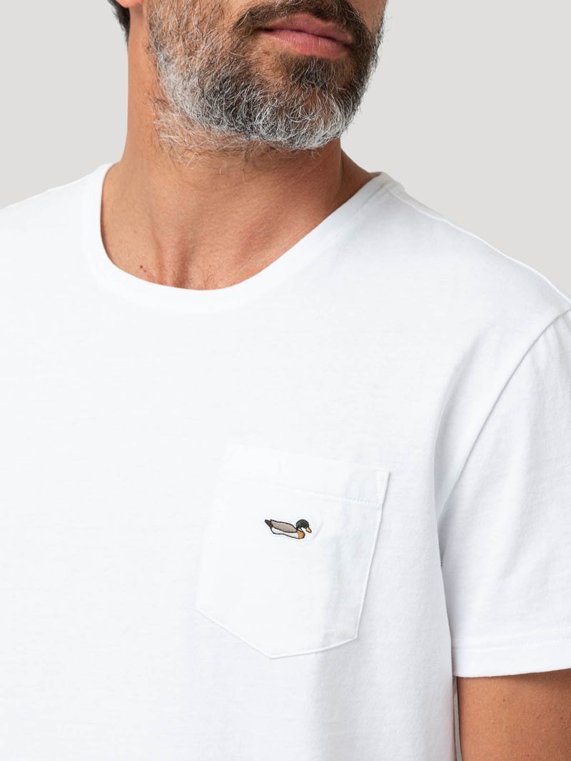 Polera Algodón Orgánico Hombre Drake Blanco Rockford