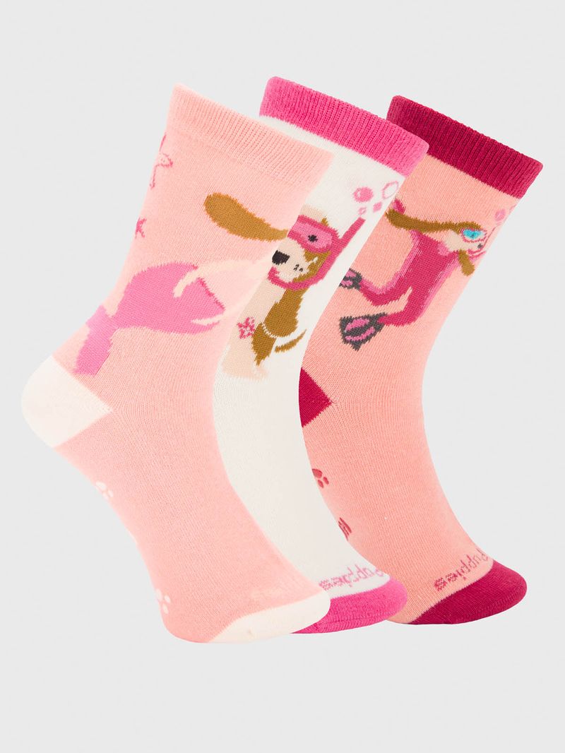 Calcetin Algodón Niña Pack Gift Dive Multicolor Hush Puppies