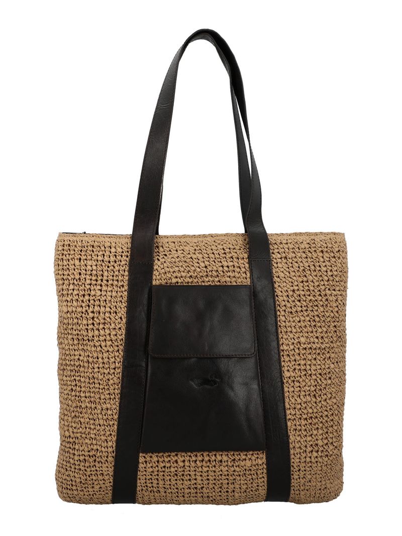 Cartera Raffia Mujer Sz Zlatni Tote Beige Rockford