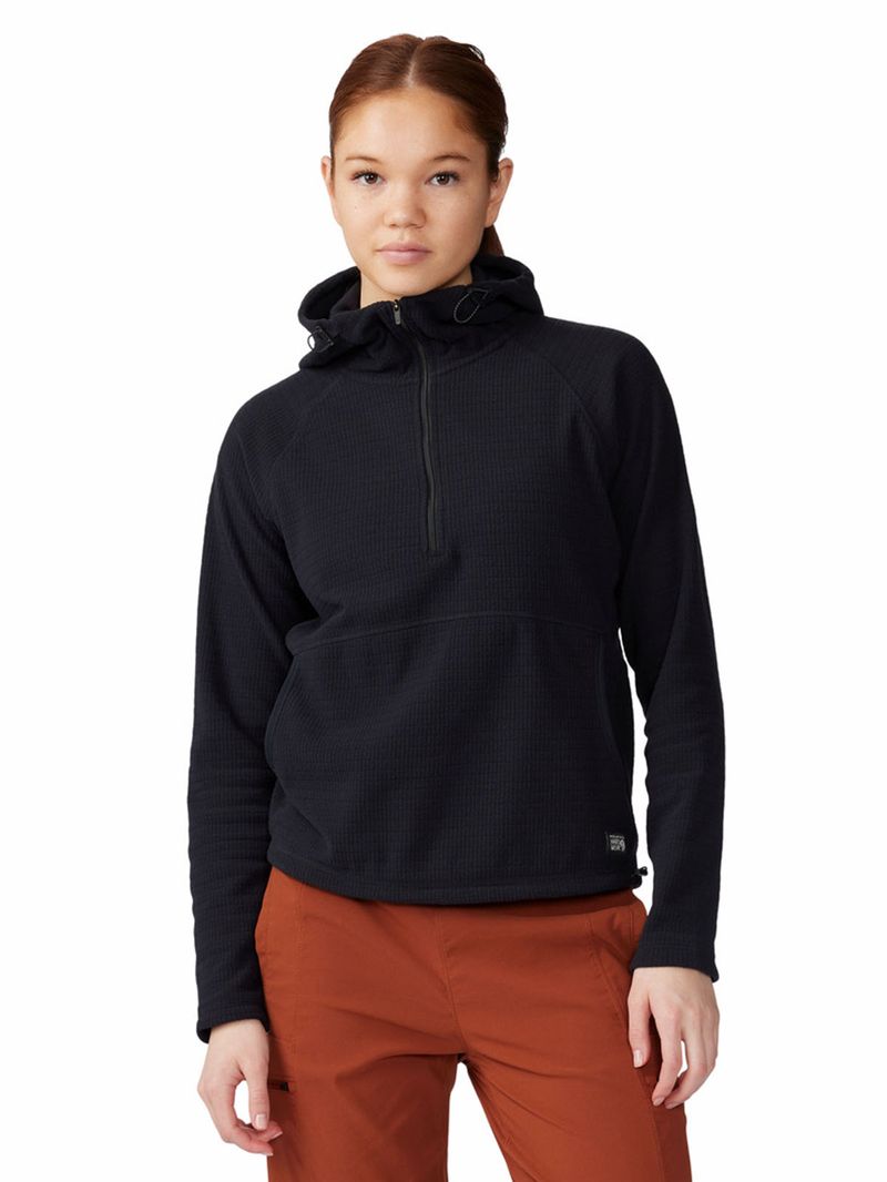 Polar Mujer Summit Grid Half Zip Negro Mountain Hardwear