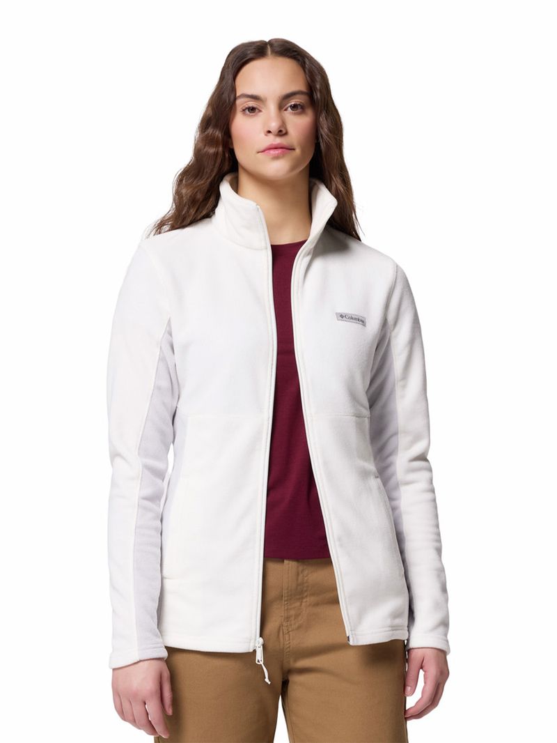 Polerón Mujer Basin Trail III Full Zip Blanco Columbia