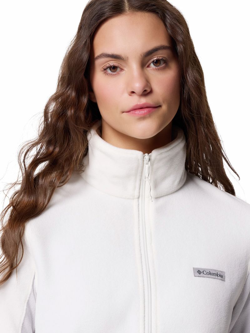 Polerón Mujer Basin Trail III Full Zip Blanco Columbia
