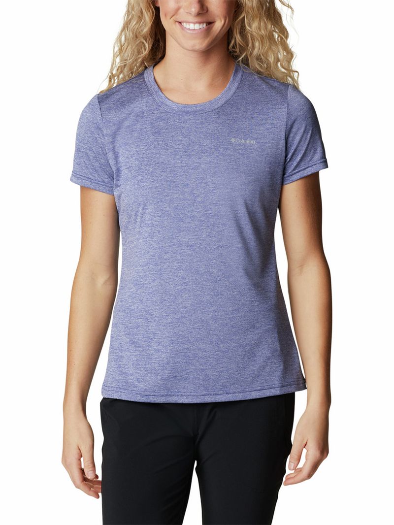 Polera Manga Corta Mujer Hike Azul Columbia