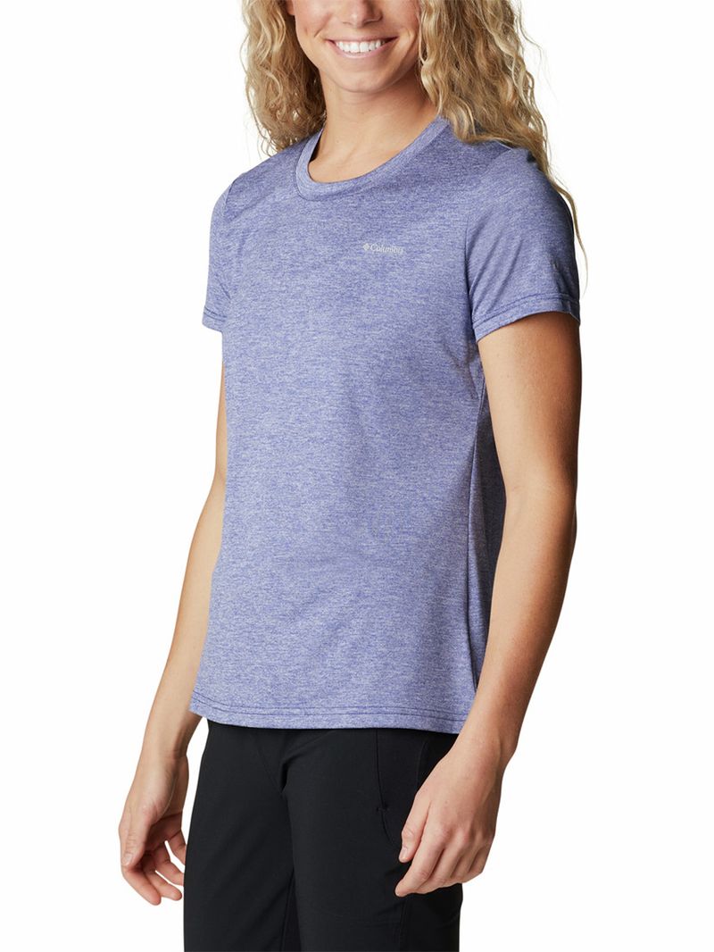 Polera Manga Corta Mujer Hike Azul Columbia